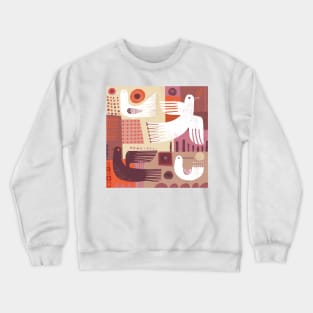 Pink Birds Crewneck Sweatshirt